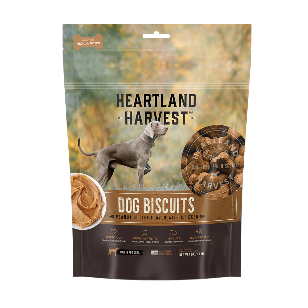 View of Peanut Butter Flavored Dog Biscuits - Heartland Harvest